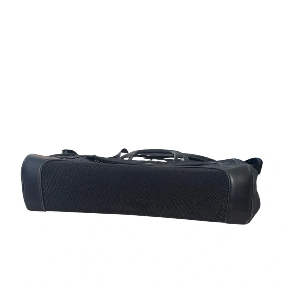 Tumi 2571D Black Nylon Leather Laptop Shoulder Top Handel Travel‎ Messenger Bag